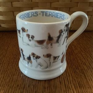 New Emma Bridgewater Pottery Terriers All Over 1/2 Pint Mug Mint Condition